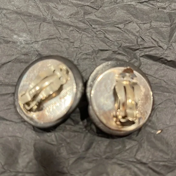 Patricia Von Musulinpre- loved vintage silver with ebony wood & coral earrings